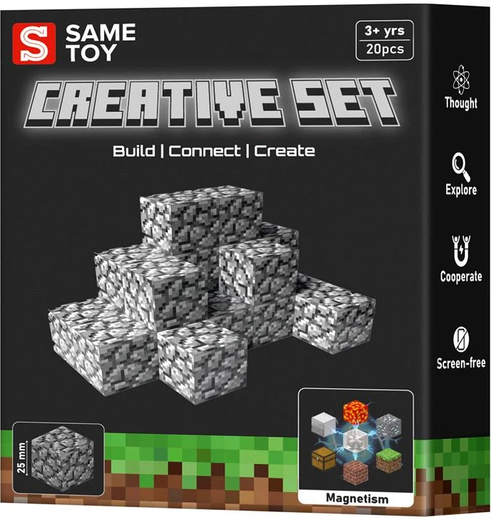Магнітний конструктор Same Toy Creative Set Cobblestone 20 ел. (MCRAFT-4004-SM)